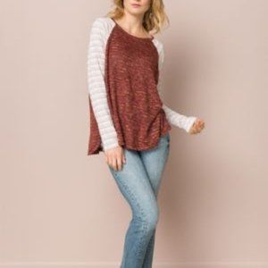 Hem & Thread Flowy Raglan Top